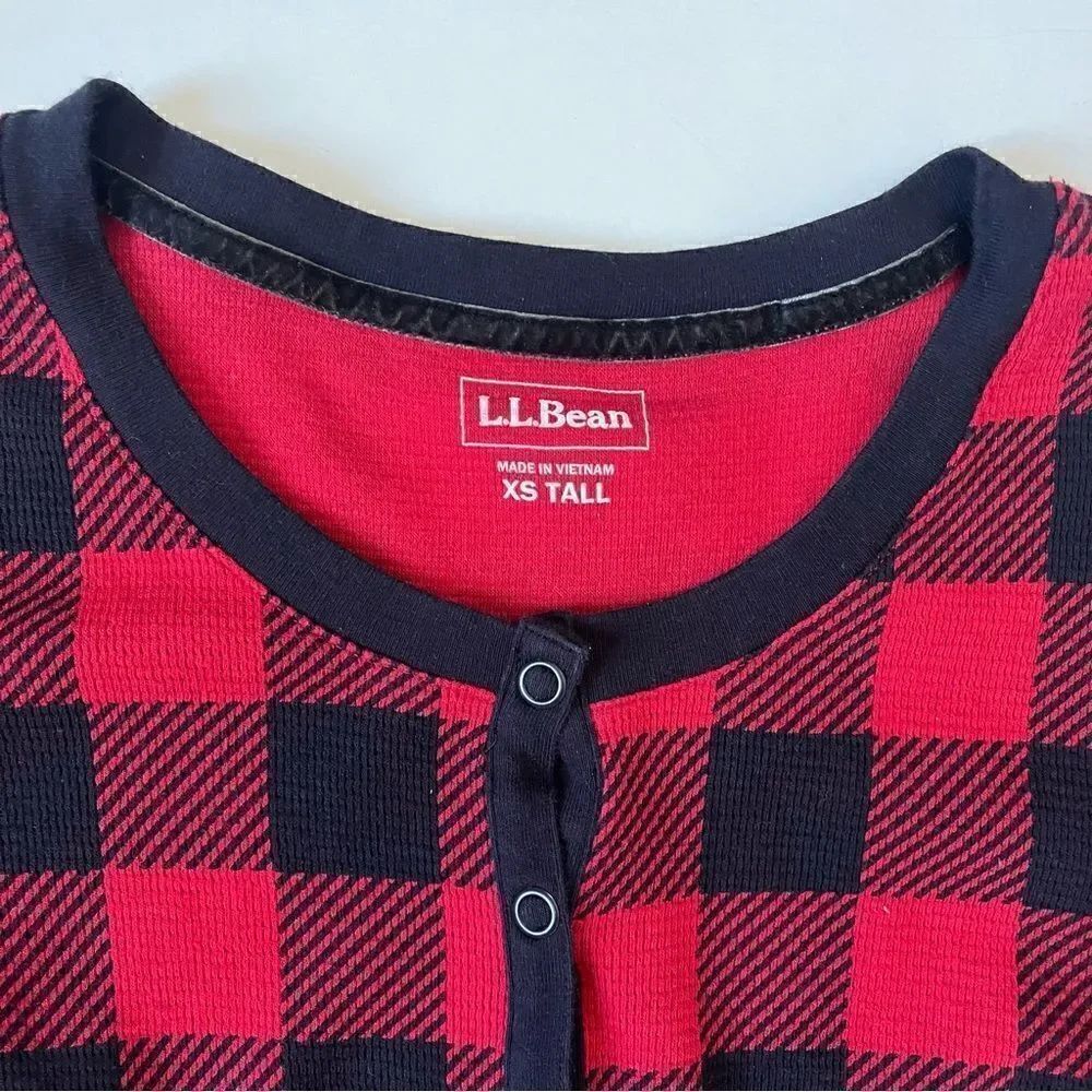 L.L.Bean Waffle Onsie Pyjama XS Tall - Picture 5 of 9